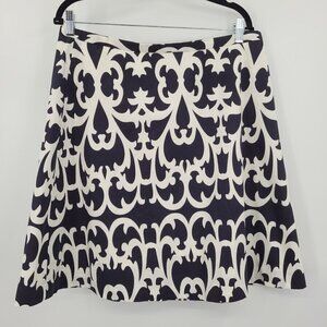 J. Crew Black and Cream A-Line Skirt